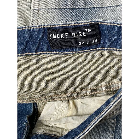 Smoke Rise NWT Men's Slim Tapered Fit Jeans Denim Distressed High Rise 32/32 - Picture 5 of 7